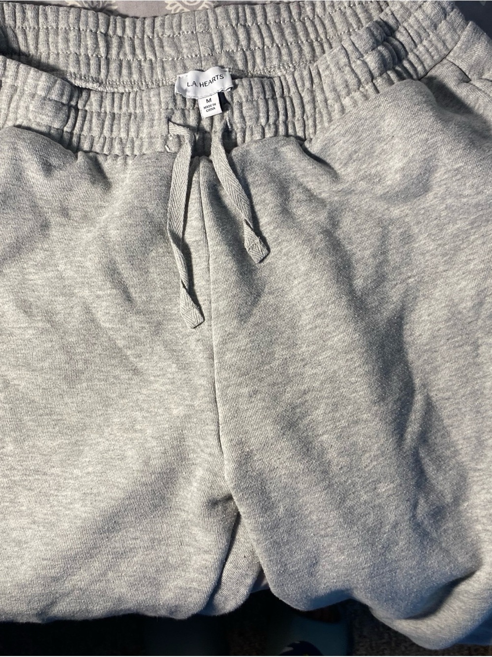 La Hearts Kids Gray Sweatpants with Drawstring Waist